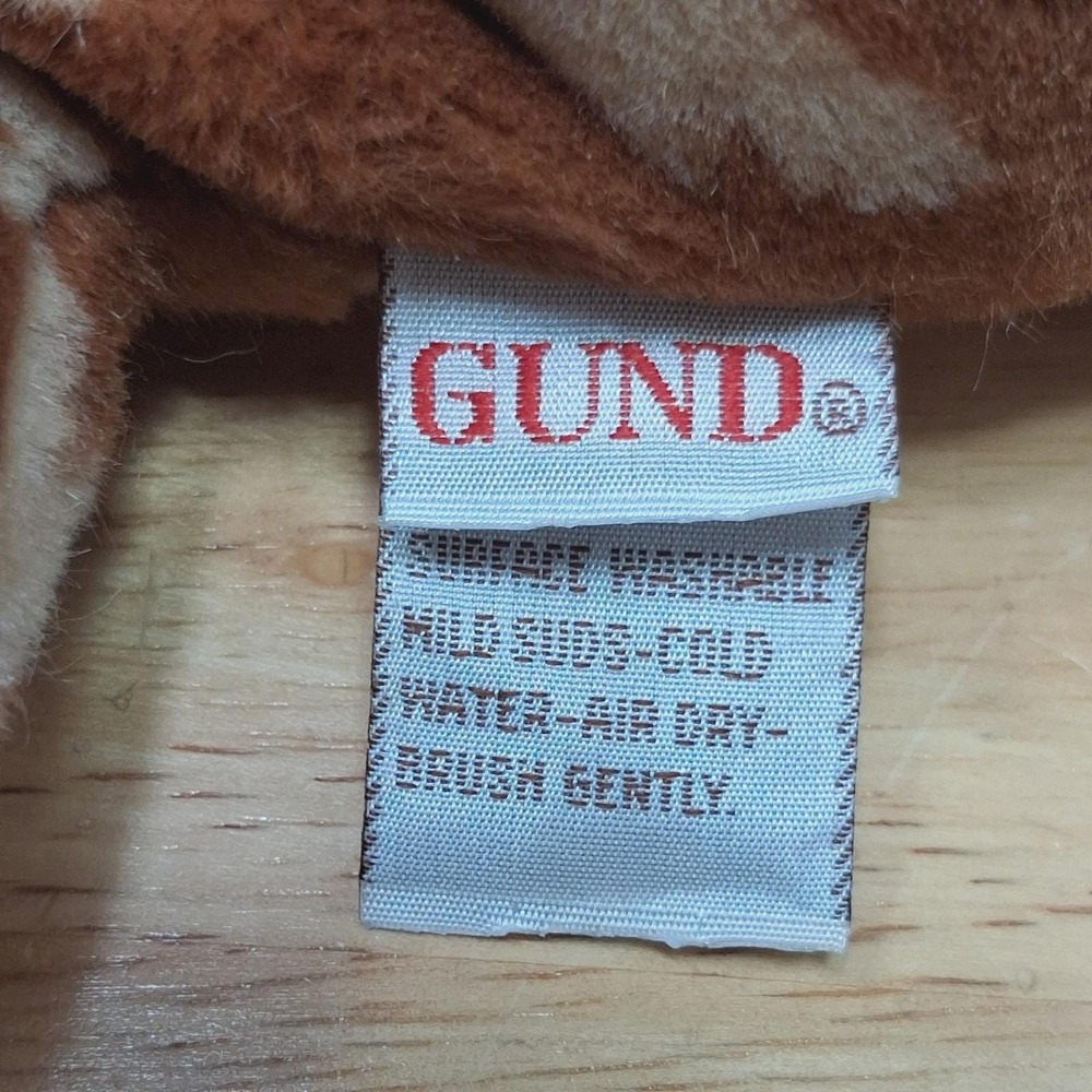 Vintage GUND Brown Puppy Bones Spots Dog BONZ #13017 Floppy Ears Snuggly Soft - Picture 7 of 9